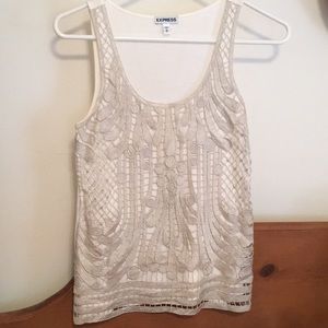Express (cotton & metallic stitch) dress tank.